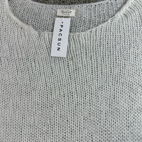 J. Galt Sweater Womens OS Ivory Mohair Wool Blend Open Knit Sheer PacSun * - Picture 4 of 12